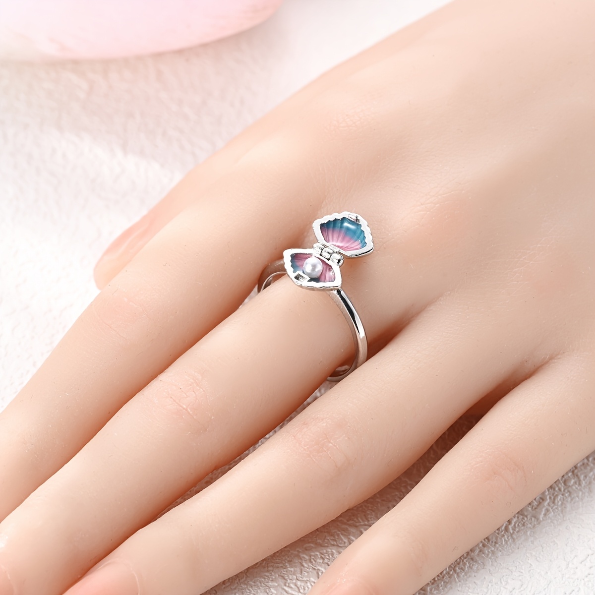 Silvery Color Adjustable Women’s Ring, Elegant Gift